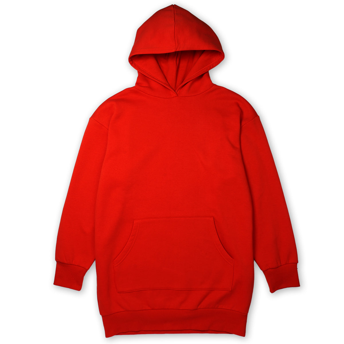 Women's Long Loose Fit Fleece Hoodie Dress