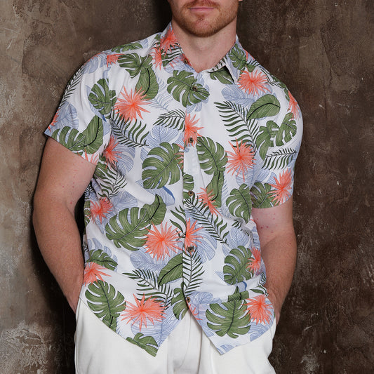 Men's Slim Fit Short Sleeve Hawaiian Shirt (Final Sale)