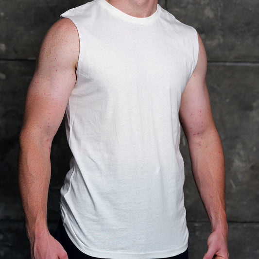 Men's 100 % Cotton Sleeveless Muscle shirt (Final Sale)