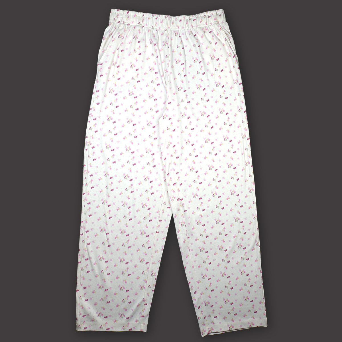 Women's Regular Fit  100% Soft Cotton Pointelle Rib 3 Pocket Printed Pajamas